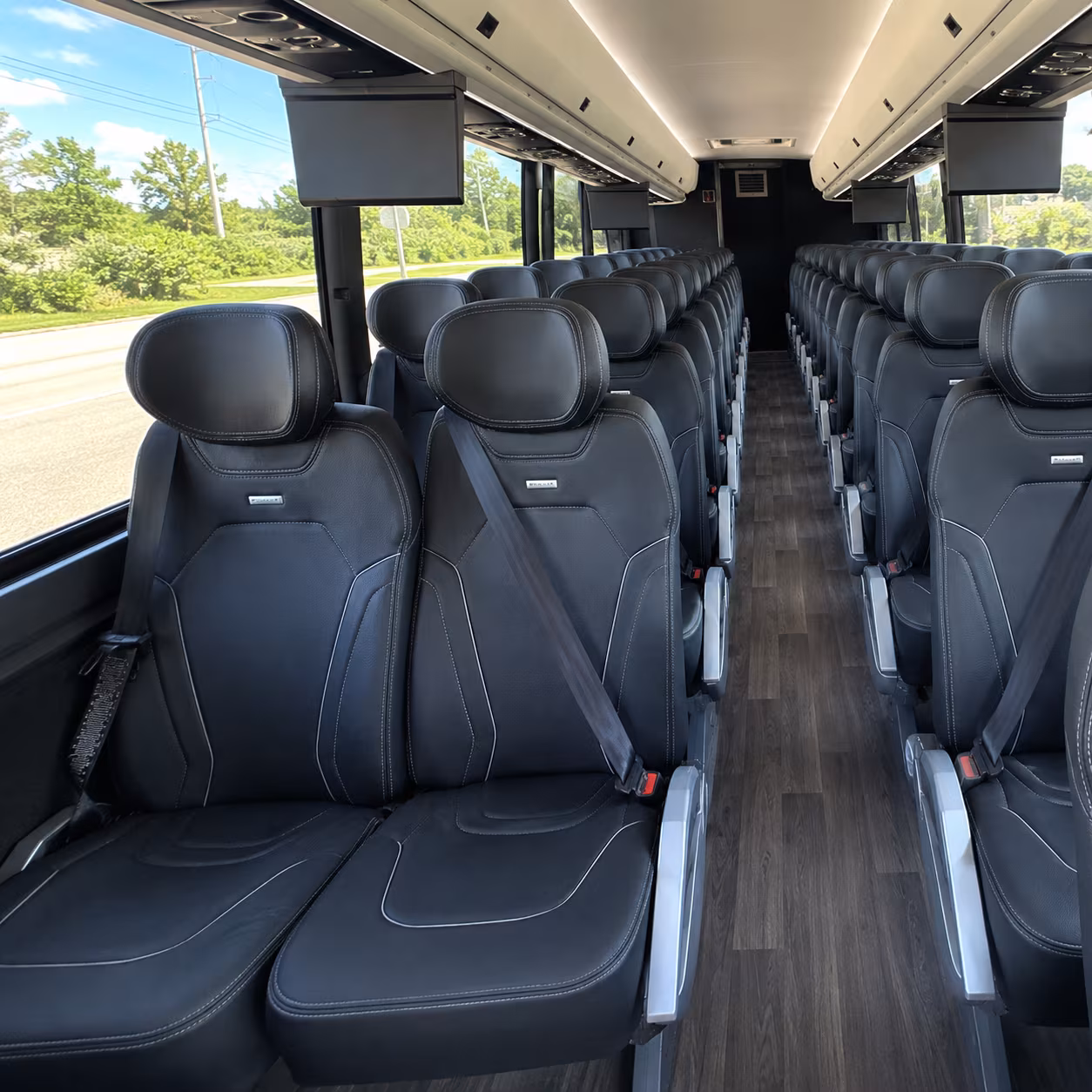chico 47 passenger charter bus inside