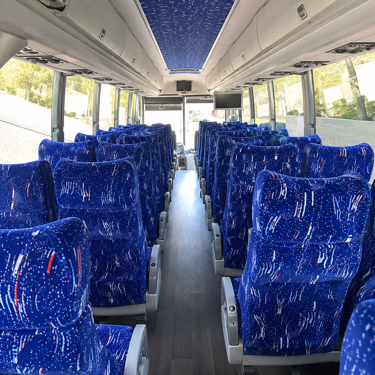 chico 50 passenger charter bus interior