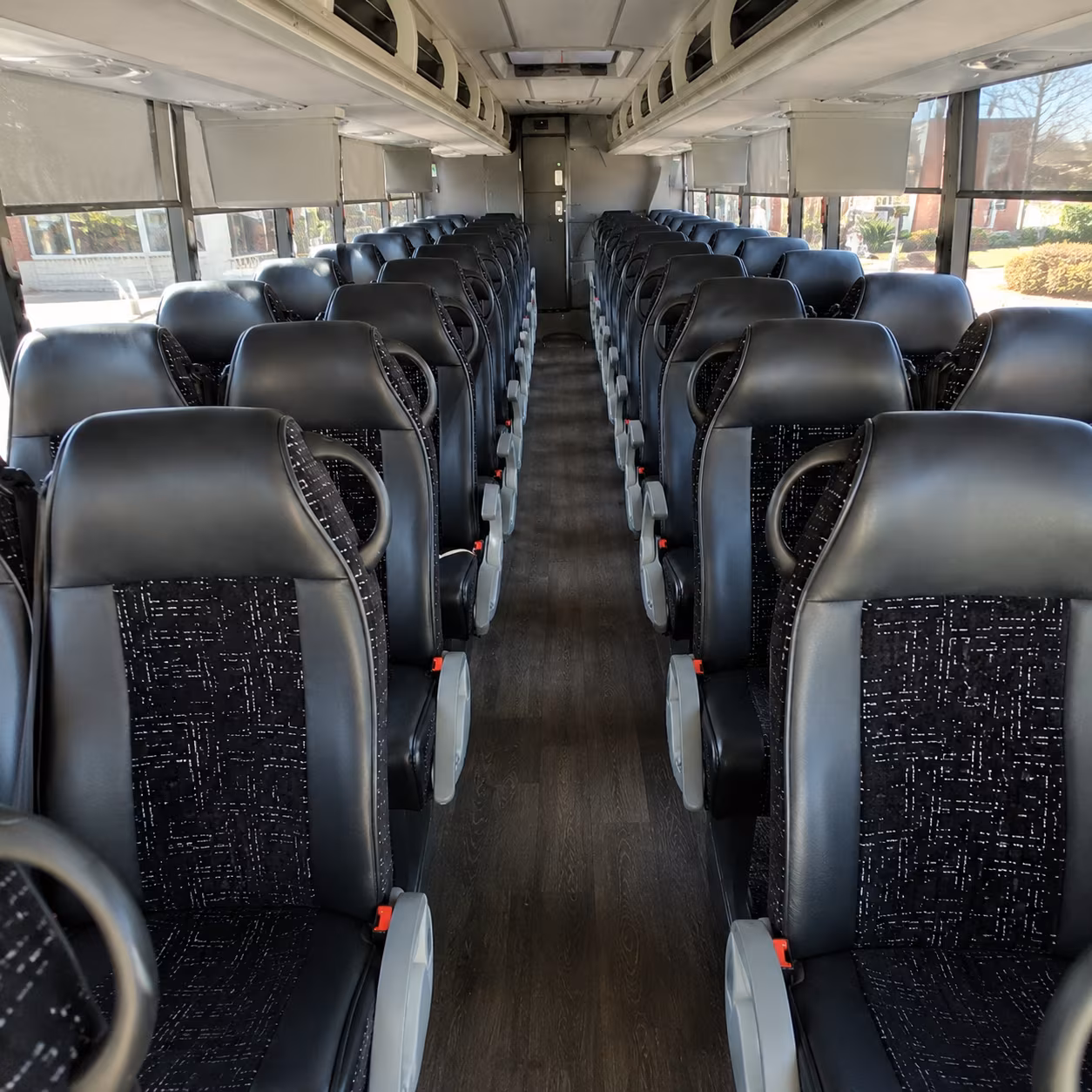chico 54 passenger charter bus inside