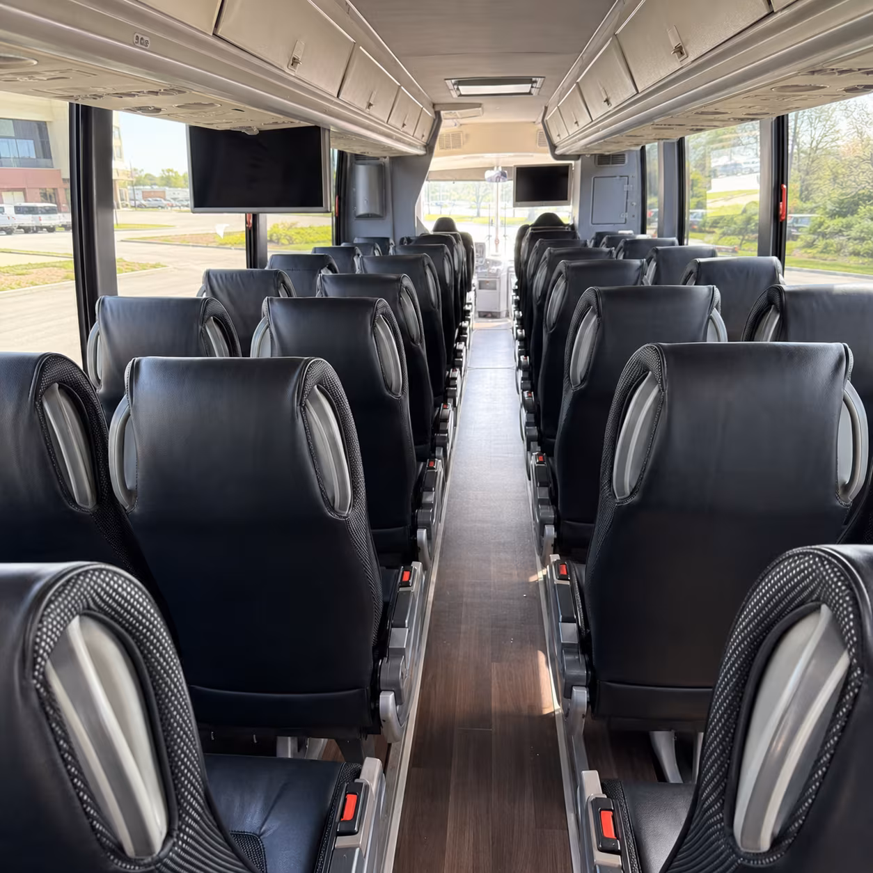 chico 56 passenger charter bus inside