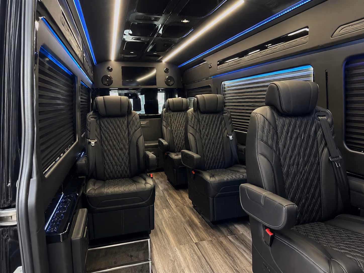 chico sprinter van with driver inside